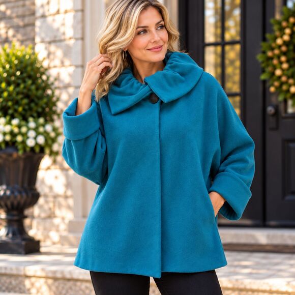 Mr. Jax Jackets & Blazers - Vintage Mr Jax Wool Cashmere Jacket Womens XL Teal Blue Made Canada